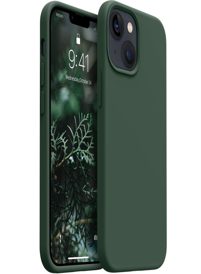 AOTESIER Shockproof Designed for iPhone 13 Mini Case, Food Grade Silicone Phone Case with [Soft Anti-Scratch Protective Lining] Full Body Drop Protection 5.4 inch Slim Thin Cover, Alpine Green - Image 1