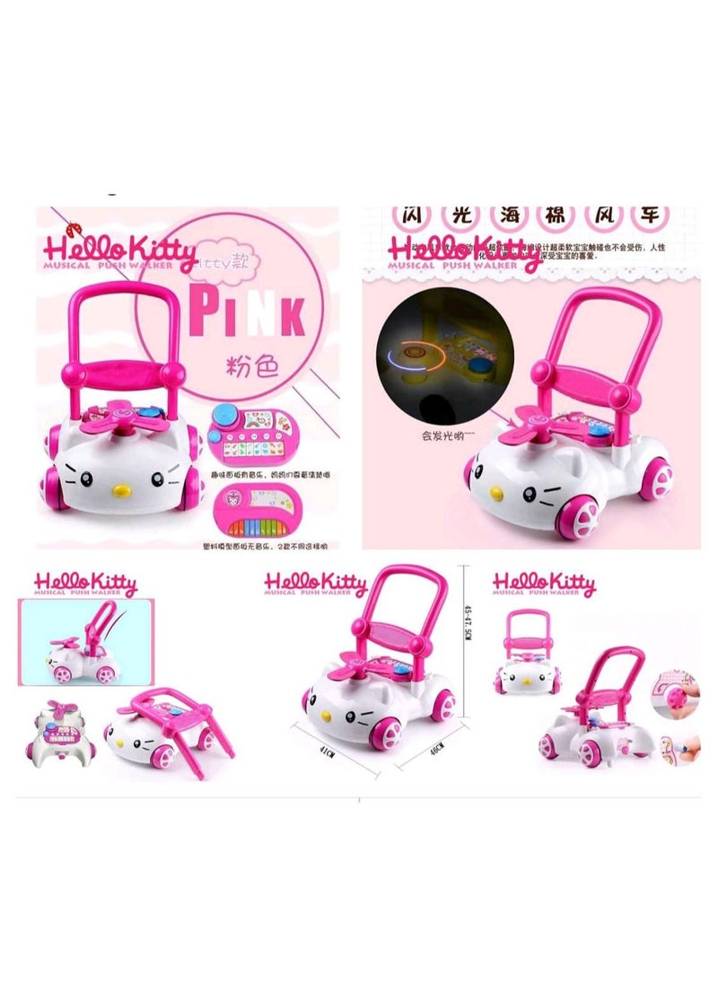 Everything For Kids - Lulu Kitty Baby Stand Walker Adjustable Height and Music - Image 1