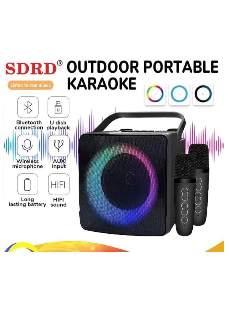 SDRD SDRD SD-508 Home KTV Outdoor Portable Bluetooth Speaker with Dual Wireless Microphones  - Image 2