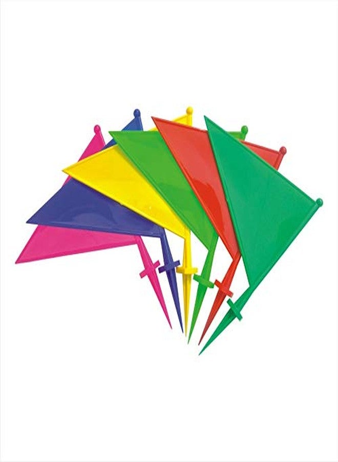 KITSAWS Sports Boundary Flag for Marking (Multicolour) - Set of 10 | Cricket Field Marker - Image 1