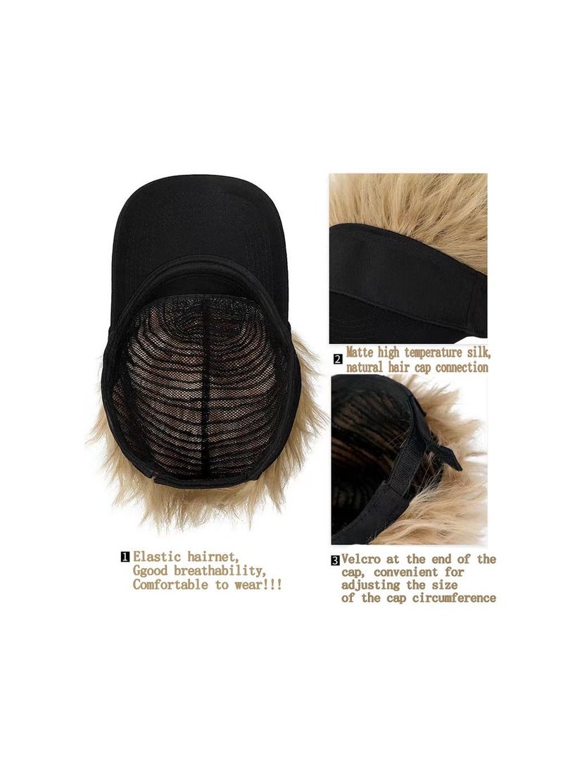 1-Piece Men and Women Beanie Wig Hat,Adjustable Party Custome Hat, Adjustable Hop Caps Cartoon Hat,Cosplay Winter Warm Hat Funny Gifts - Image 3