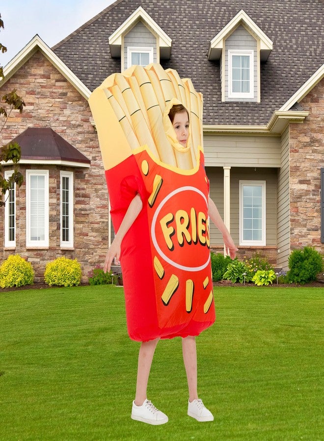 One Casa Inflatable Costumes for Kids,Blow Up French Fries Suit,Full Body Chips Halloween Costumes for Boys Girls (10-12YRS) - Image 3