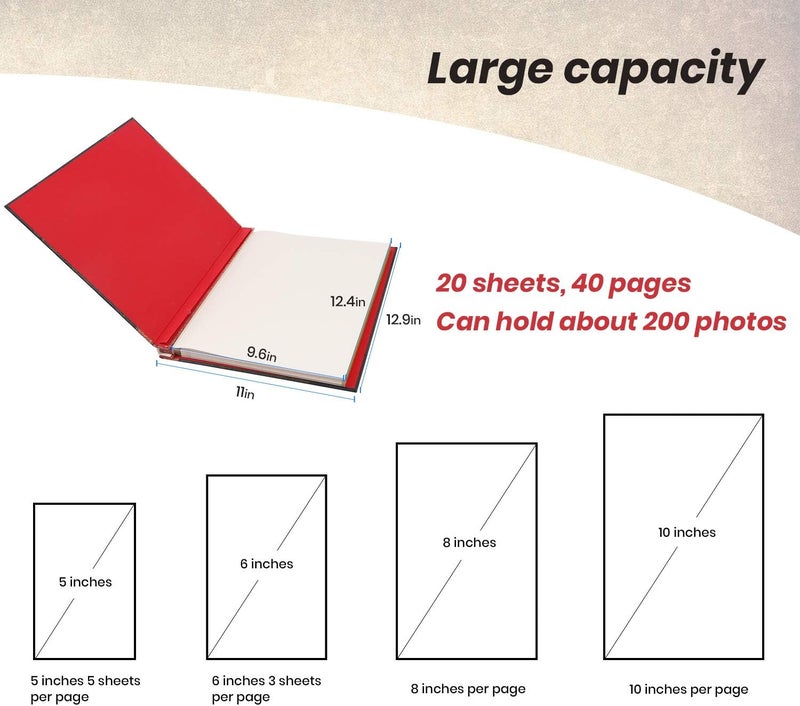 BBwill Photo Album Scrapbook, Our Adventure Book, DIY Handmade Album Scrapbook Movie Up Travel Scrapbook for Anniversary, Wedding, Travelling, Baby Shower, etc (Photo Album) - Image 2