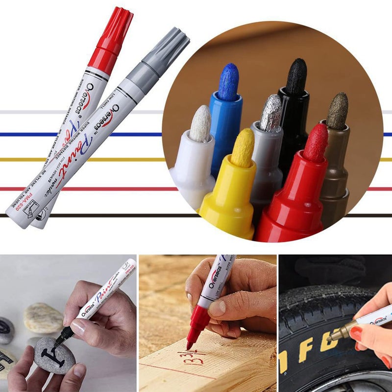 TFIVE Paint Pens Paint Markers on Almost Anything Never Fade Quick Dry and Permanent, Oil-Based Waterproof Paint Marker Pen Set for Rocks Painting, Wood, Fabric, Plastic, Canvas, Glass, Mugs, DIY Craft - Image 4