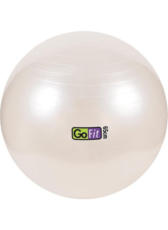 GoFit Stability Ball - White 65cm - Image 2