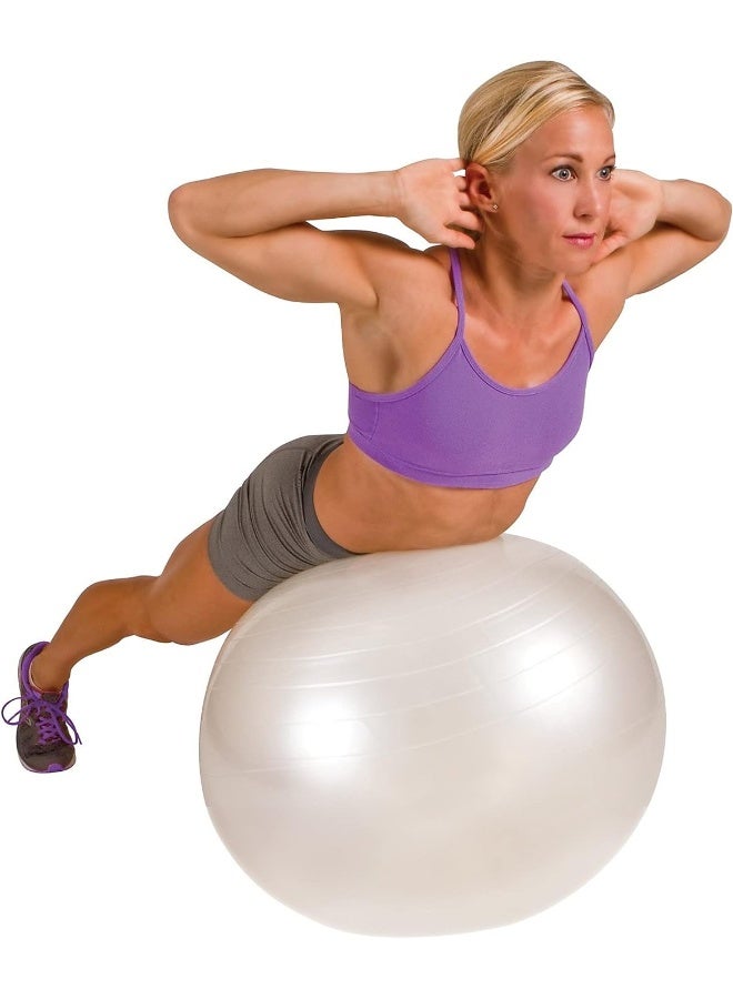 GoFit Stability Ball - White 65cm - Image 3