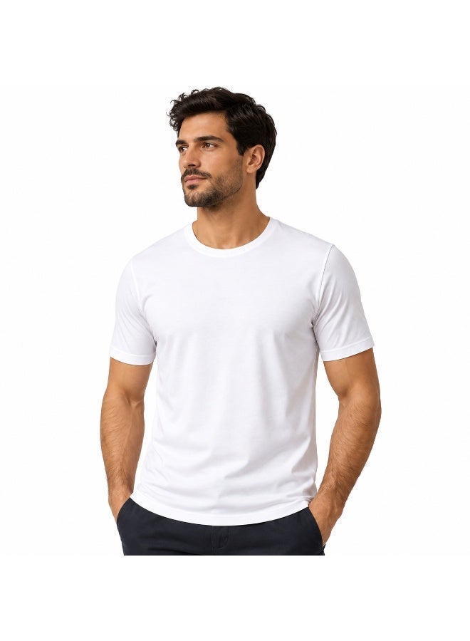 El Kattan Men’s Short Sleeve Cotton Undershirt Pack of 3 - Image 3