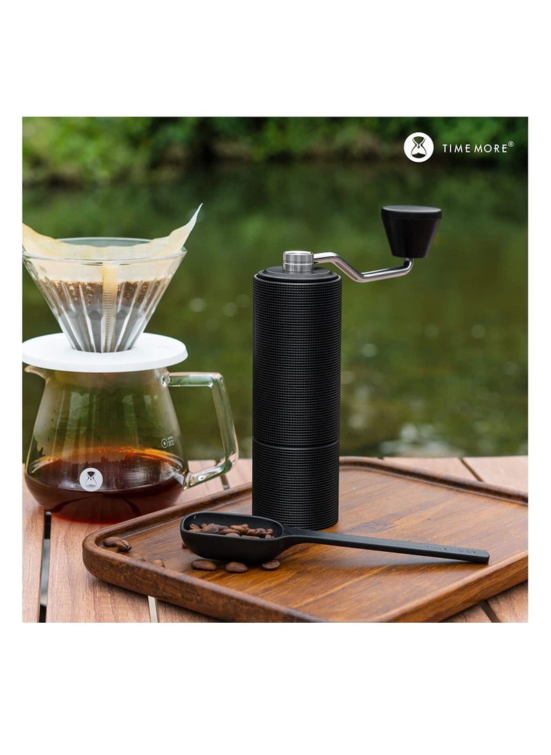 TIMEMORE - TIMEMORE Chestnut C3 Manual Coffee Grinder, Stainless Steel Conical Burr, Hand Coffee Grinder with Internal Adjustable Setting, for Pour Over Drip Coffee French Press, Black - Image 1