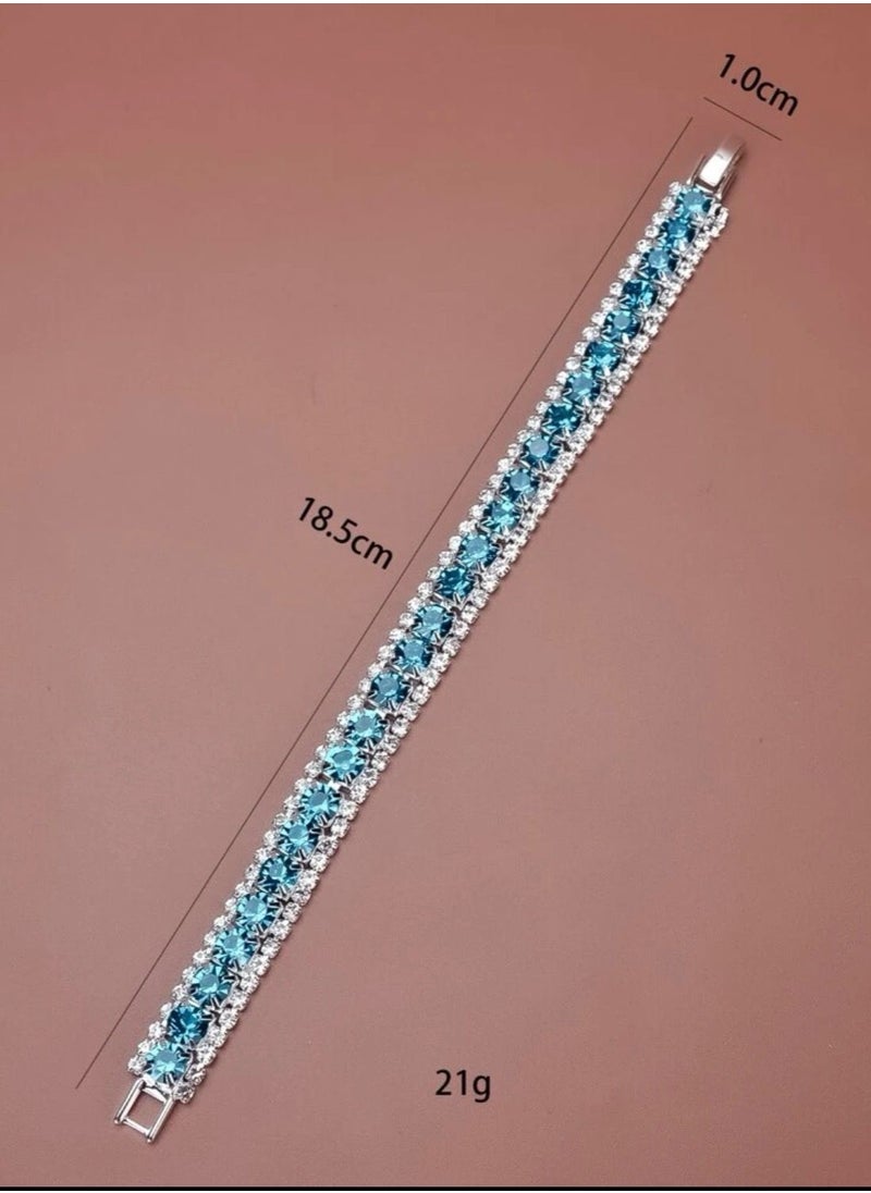 sixtyfour Fashion Blue Cubic Zircon Bracelet For Women  - Image 4