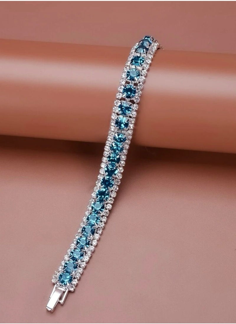 sixtyfour Fashion Blue Cubic Zircon Bracelet For Women  - Image 2