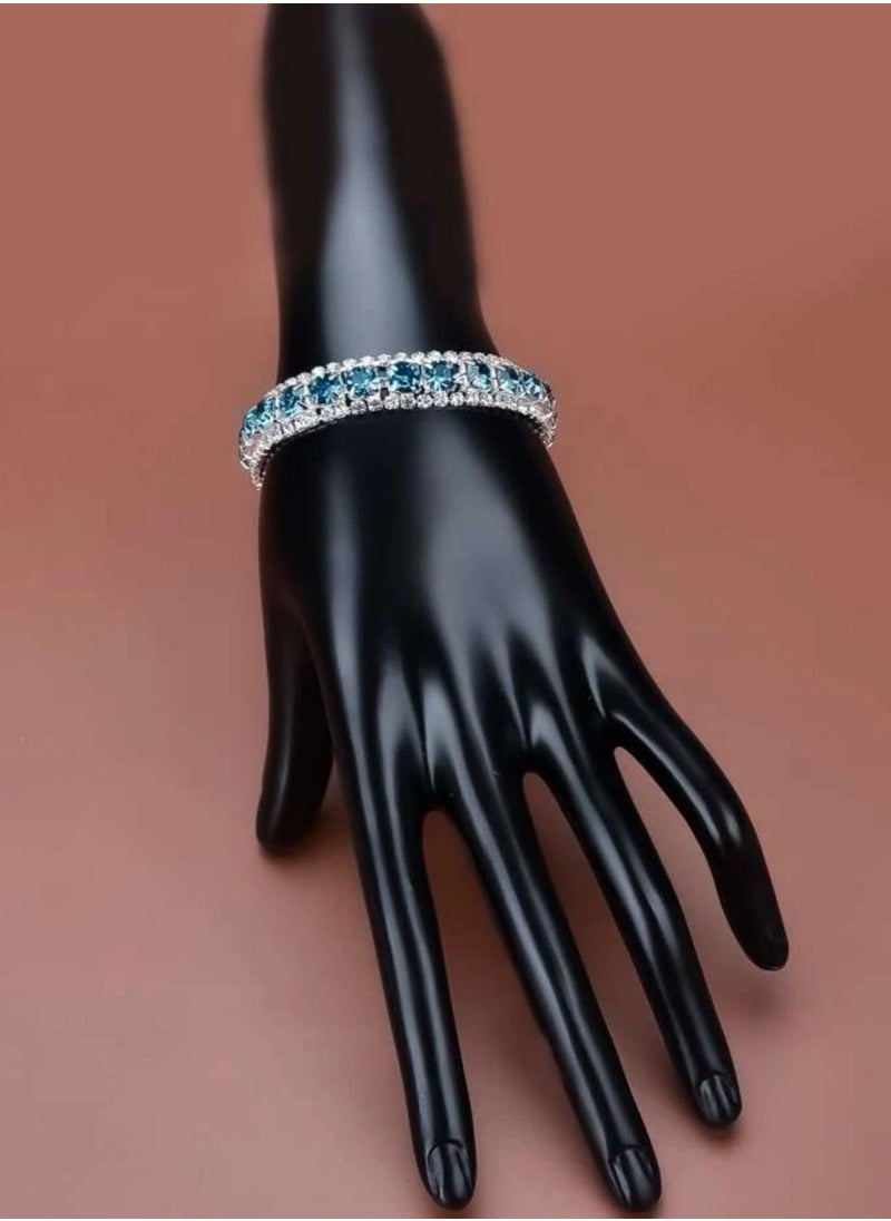 sixtyfour Fashion Blue Cubic Zircon Bracelet For Women  - Image 3