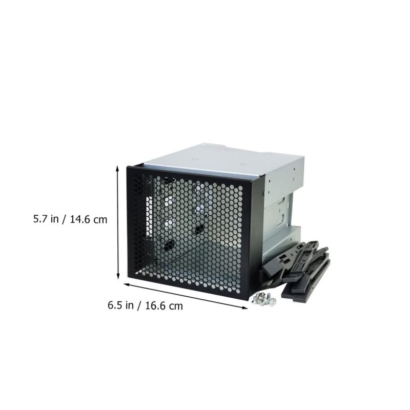 Hard Drive Cage For Optical Drive Bay Expandable Storage Optimal Heat Dissipation Black Metal Diy Builds - Image 4