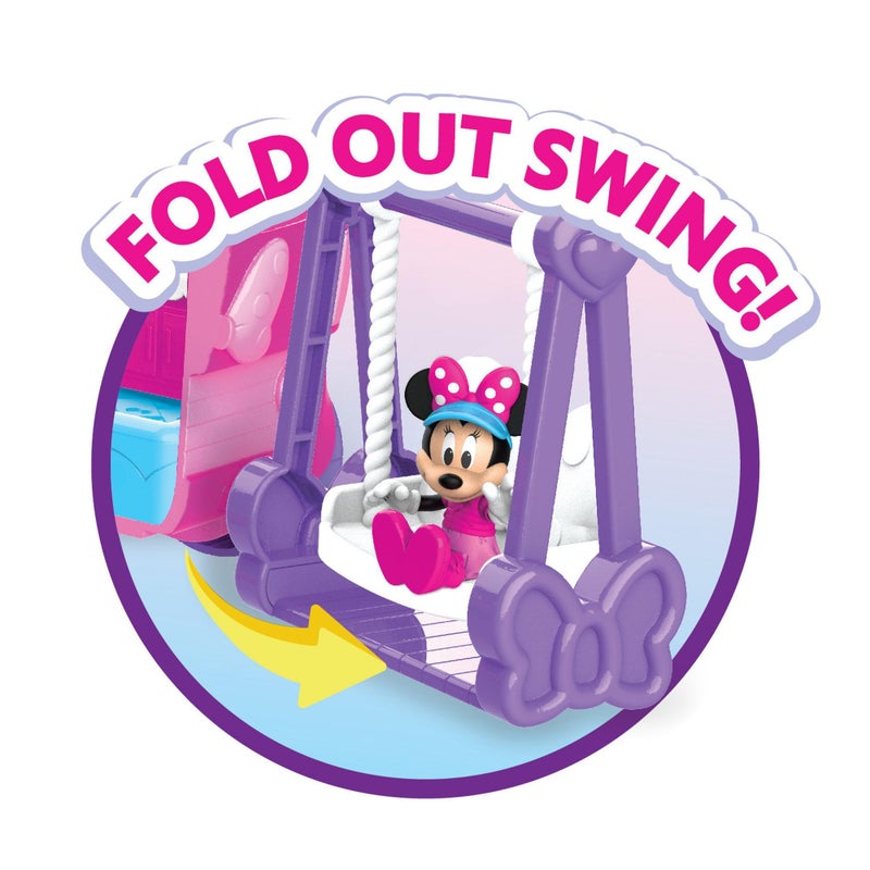 Just Play Disney Junior Minnie Mouse Bows-A-Glow Rolling Glamper 13-piece Figures and Playset, Kids Toys for Ages 3 Up, Amazon Exclusive by Just Play - Image 4