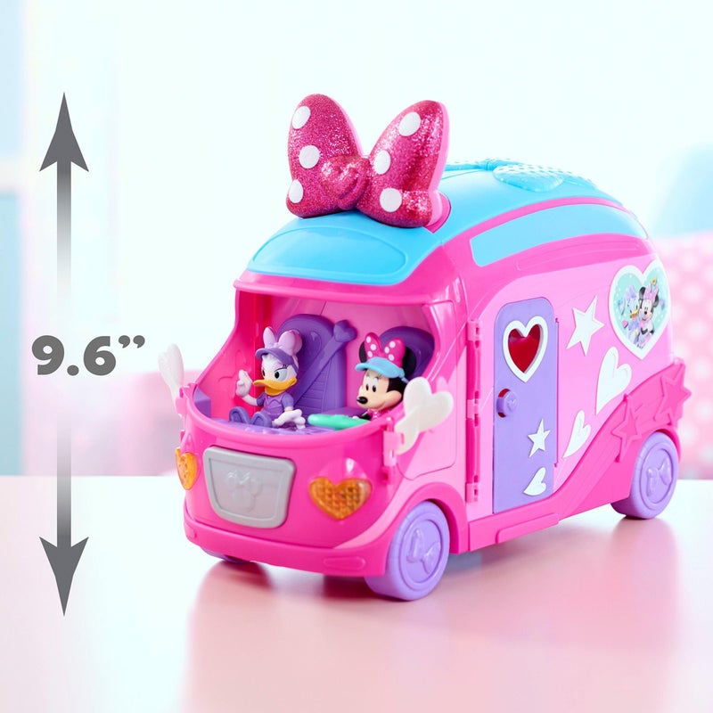 Just Play Disney Junior Minnie Mouse Bows-A-Glow Rolling Glamper 13-piece Figures and Playset, Kids Toys for Ages 3 Up, Amazon Exclusive by Just Play - Image 3