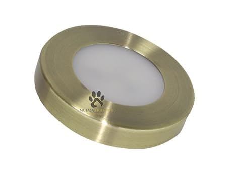 Mufasa 6 Watts Rose Gold Finish 9CM Diameter Led Surface Panel, Cabinet, Wardrobe Light, Slim Round Style Ceiling Lamp, Pack of 4 (Please Check Dimensions Image) (Warm White,Aluminum) - Image 3