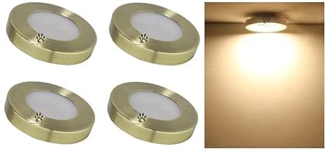 Mufasa 6 Watts Rose Gold Finish 9CM Diameter Led Surface Panel, Cabinet, Wardrobe Light, Slim Round Style Ceiling Lamp, Pack of 4 (Please Check Dimensions Image) (Warm White,Aluminum) - Image 1