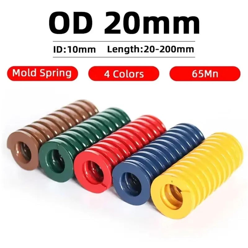 Die Spring 2pcs Spiral Stamping Compression Mould Spring Die Springs for Rear Trunk Tailgat Strut Support Lift Bar(20x10x60mm,Brown) - Image 2