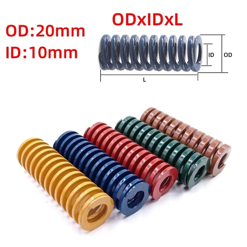 Die Spring 2pcs Spiral Stamping Compression Mould Spring Die Springs for Rear Trunk Tailgat Strut Support Lift Bar(20x10x60mm,Brown) - Image 3