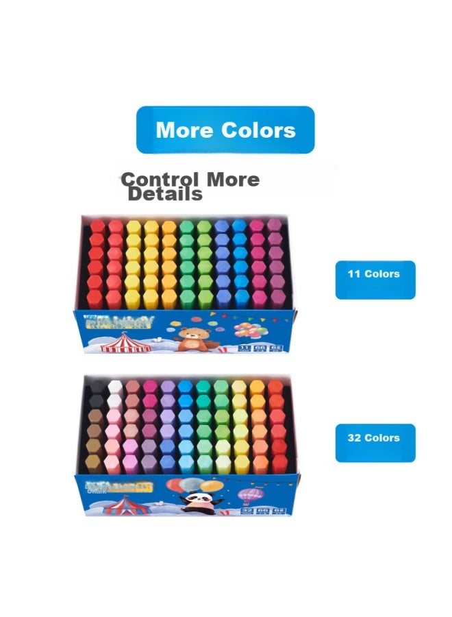 Dsb Dishiobi, 11 Colors, 66 Pieces/box, Jd Self-operated Colored Chalk, Hexagonal, Dust-free, Non-toxic, For Blackboard, Teacher-specific, Blackboard Drawing, Children's Drawing, Ck-6661 - Image 3