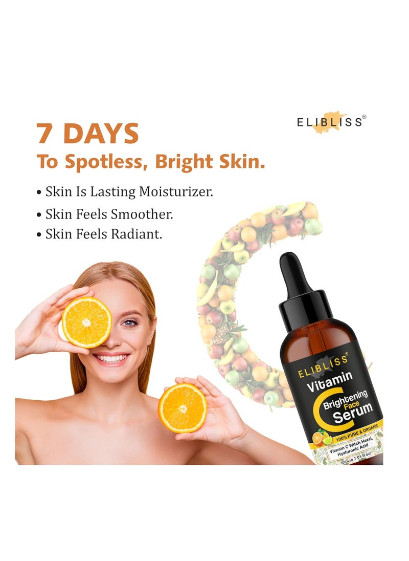 ELIBLISS ELIBLISS Vitamin C Skin Clearing Serum For Brightening Anti Aging Skin Repair Dark Circle 30ML Pack Of 2  - Image 2