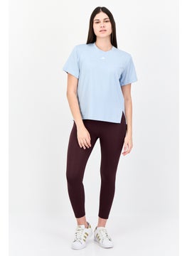 Adidas Women Sportswear Fit Short Sleeve Training T-Shirt, Light Blue  - Image 4