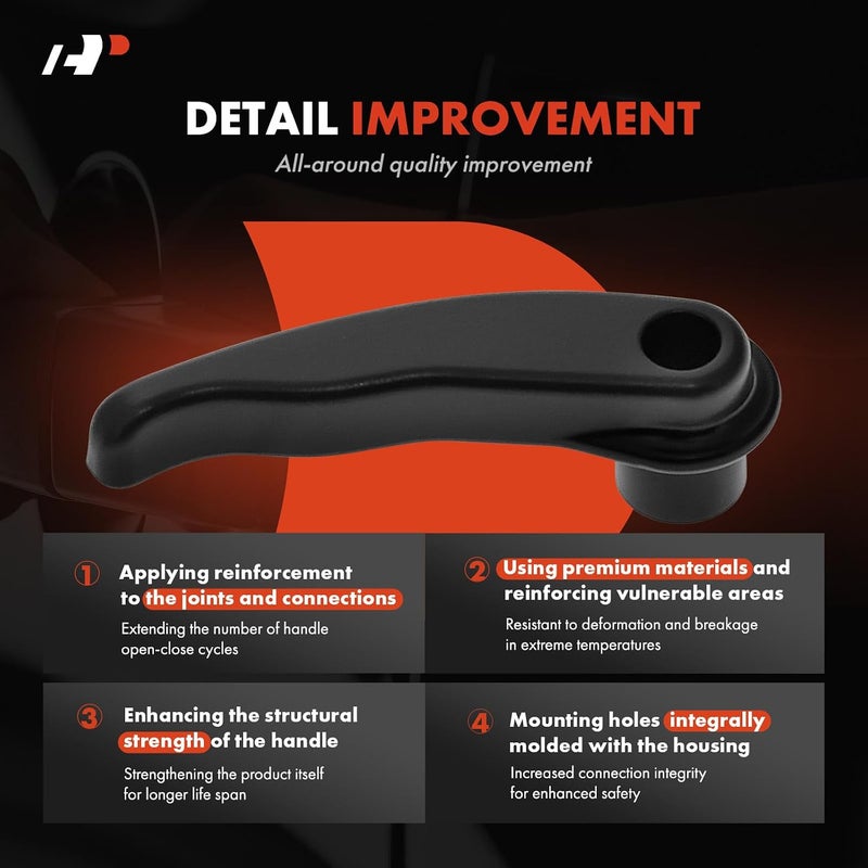 A-Premium Front Driver Side Seat Recliner Adjustment Handle Compatible with Chevrolet Silverado 1500 2500 HD, Tahoe, Suburban, Avalanche & GMC Sierra 3500, Yukon XL 2500 & Cadillac Escalade, Black - Image 3