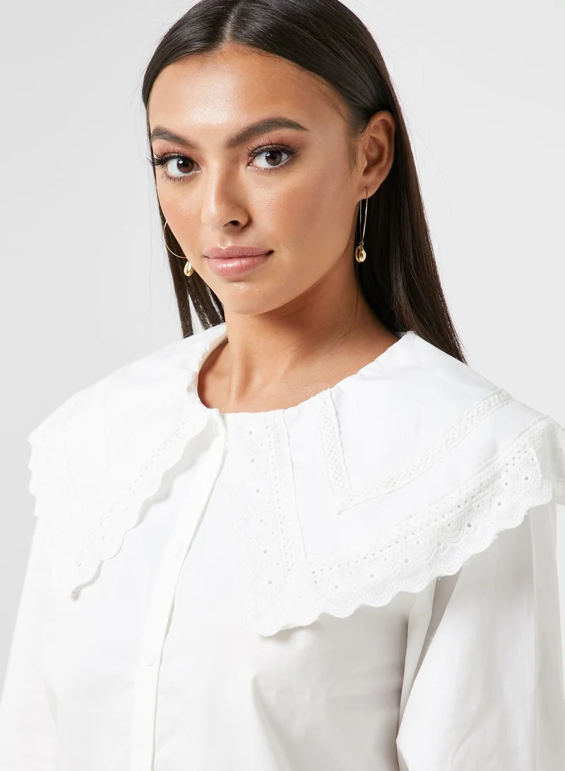 Object Overlay Button Down Shirt