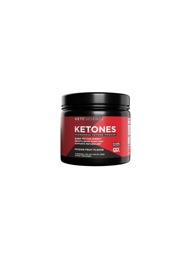 Keto Science مسحوق كيتون من كيتو ساينس، مسحوق كيتون خارجي، مع goBHB، مسحوق إلكتروليتات كيتو، يدعم الأيض، التركيز ودعم التمارين، بنكهة فاكهة العاطفة، 15 حصة - Image 1