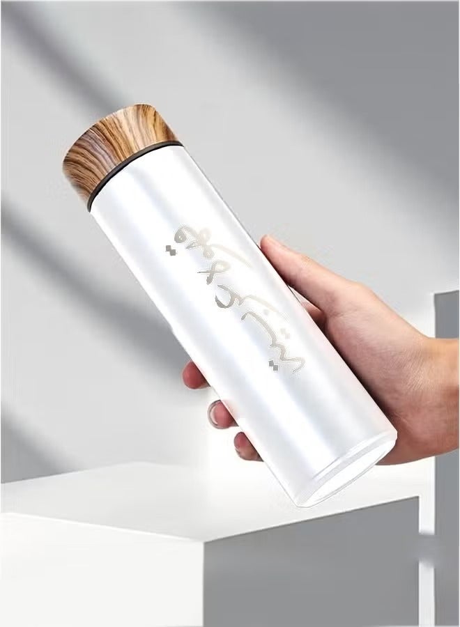 3pcs/set Coffee Insulated Cup Set With 2 Cups, Arabic Coffee Thermos, Insulated Cup Gift Box Set Includes 500ml Stainless Steel Thermos And 2 80ml Double-Layer Coffee Cups, Suitable For Gifts, Saudi National Day Gift. - Image 2