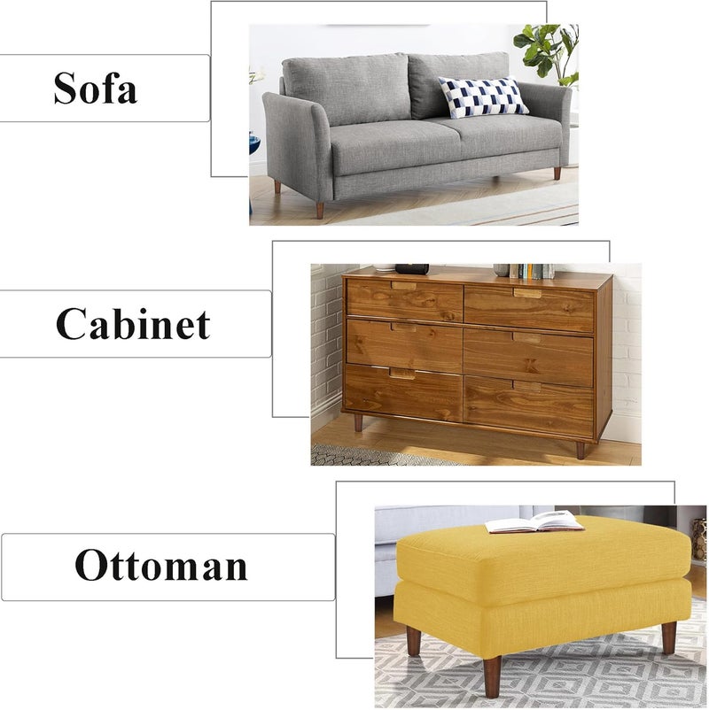 AORYVIC Furniture Legs Wood Sofa Legs Walnut Color Couch Replacement Legs for Cabinet Vanity Couch Chair Dresser Pack of 4 (6 inch) - Image 3