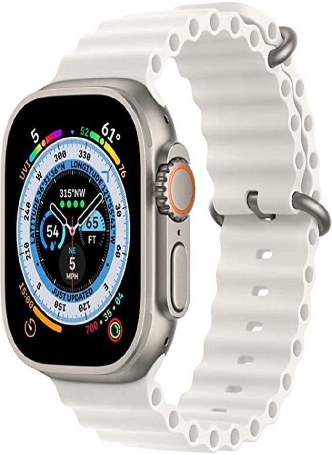 MIQIA MIQIA Watch 8 Ultra Smart Watch Unisex Series 49mm Bluetooth Calling Health Fitness And Sports Watch White  - Image 1