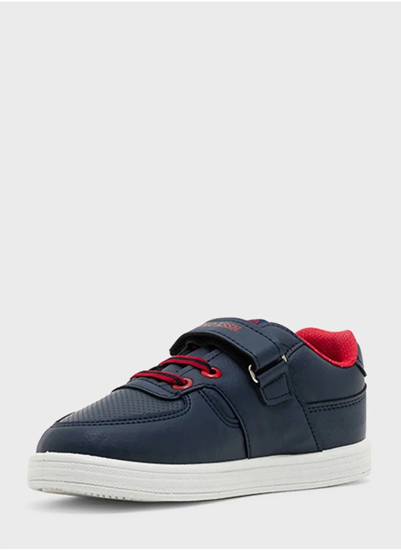 U.S.Polo Kids Low Top Velcro Sneakers