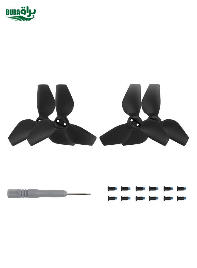 BURAQ لدرون DJI Neo Sunnylife 2016S بروبلر لون 3 شفرات، الكمية: 2 زوج (أسود) - Image 1