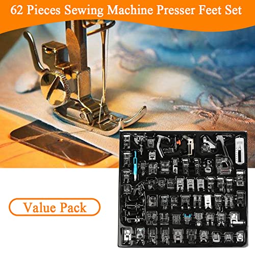 Hztyyier 62pcs Sewing Machine Presser Foots Set, Sewing Machine Accessories Kit for Babylock, Elna, Sewing Machines - Image 5