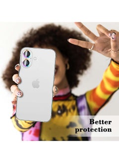 Wtech Apple iPhone 16 / iPhone 16 Plus 2024 Premium Chrome Alloy Ring Camera Lens Tempered Glass Protector Shield (MLGICR) - Clear/Chromatic  - Image 2