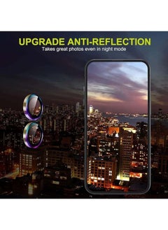 Wtech Apple iPhone 16 / iPhone 16 Plus 2024 Premium Chrome Alloy Ring Camera Lens Tempered Glass Protector Shield (MLGICR) - Clear/Chromatic  - Image 3