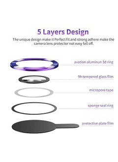 Wtech Apple iPhone 16 / iPhone 16 Plus 2024 Premium Chrome Alloy Ring Camera Lens Tempered Glass Protector Shield (MLGICR) - Clear/Chromatic  - Image 4