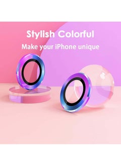Wtech Apple iPhone 16 / iPhone 16 Plus 2024 Premium Chrome Alloy Ring Camera Lens Tempered Glass Protector Shield (MLGICR) - Clear/Chromatic  - Image 5