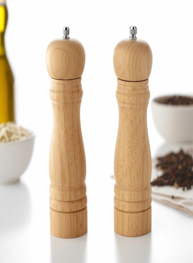 بنايد مطحنة فلفل خشبية - مطحنة فلفل قابلة للتعديل، مطحنة توابل ممتازة للمطبخ، علبة ملح وفلفل، 7 بوصات - Image 4