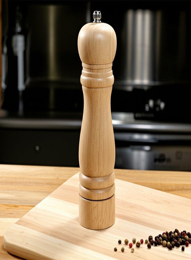 بنايد مطحنة فلفل خشبية - مطحنة فلفل قابلة للتعديل، مطحنة توابل ممتازة للمطبخ، علبة ملح وفلفل، 7 بوصات - Image 5