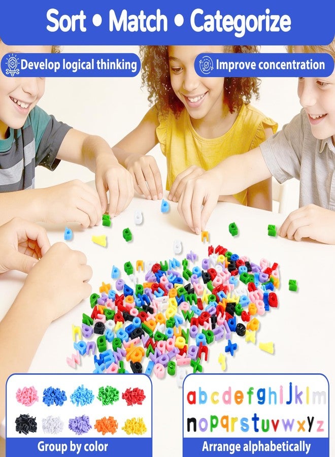 ZYFLSQ 278 Pcs Lacing Letters Beads, 10 Color Alphabet Letter Beads Learning Toys with 18 Laces, Lowercase ABC Bead Letters Toys for Kids Ages 3+, Home Manipulatives for Preschoolers, Back to School Supplies - Image 5