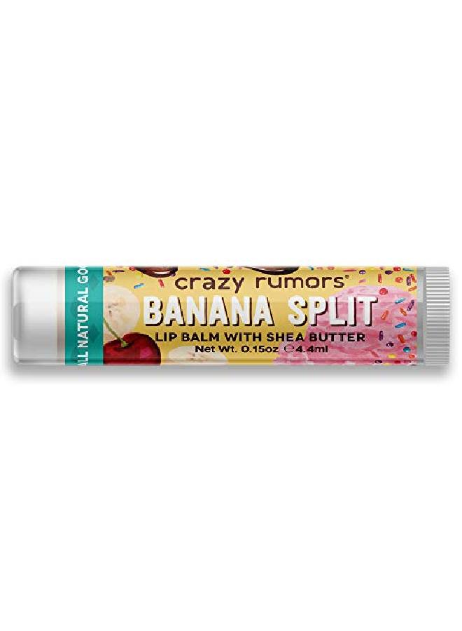 crazy rumors Banana Split Lip Balm 100% Natural Vegan Plantbased Made In Usa - Image 1