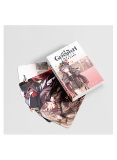 Color Fans 50 Pcs Genshin Impact Hu Tao Cute Anime Photo Lomo Cards  - Image 3