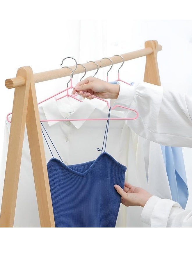 FALMER 20 Pieces Stainless Steel Silicone Coated Clothes Hangers, Durable Non-Slip Rust-Resistant Clothes Hangers for Shirts, Dresses, Blouses, Coats, Jackets (Pink)  - Image 5