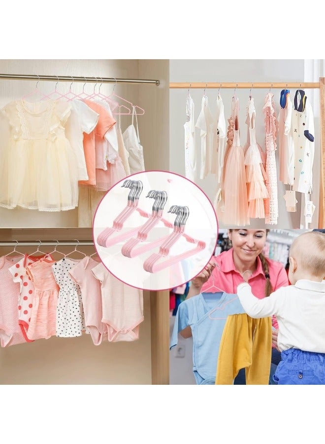 20 Pieces Stainless Steel Silicone Coated Clothes Hangers, Durable Non-Slip Rust-Resistant Clothes Hangers for Shirts, Dresses, Blouses, Coats, Jackets (Pink)