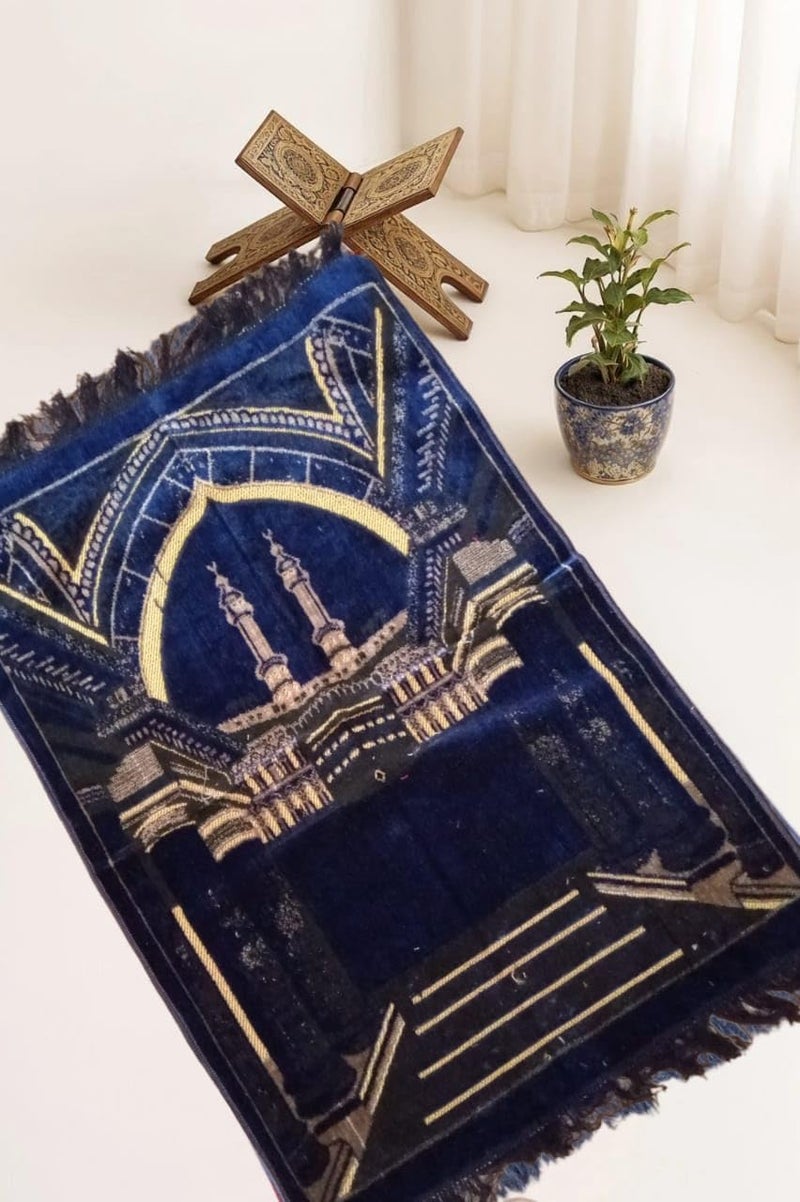 ECIF Prayer Rug Islamic Geometric Design Comfortable Lightweight And Foldable Prayer Mat 110 70 Cm - Image 2
