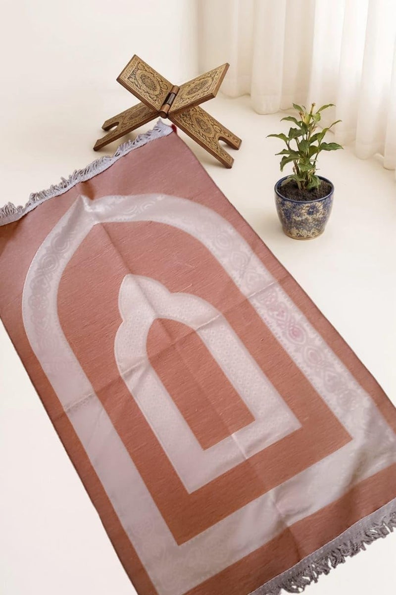 ECIF Prayer Rug Islamic Geometric Design Comfortable Lightweight And Foldable Prayer Mat 110 70 Cm - Image 3