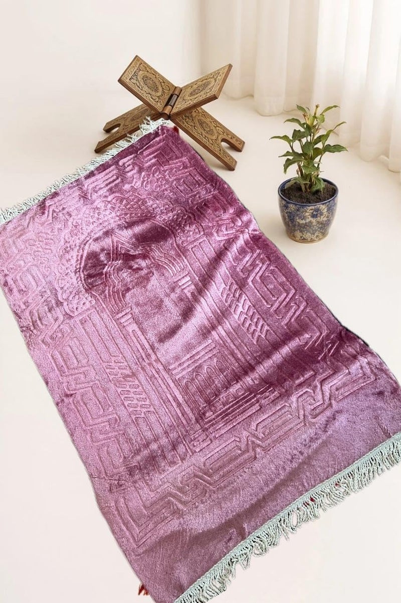 ECIF Prayer Rug Islamic Geometric Design Comfortable Lightweight And Foldable Prayer Mat 110 70 Cm - Image 4