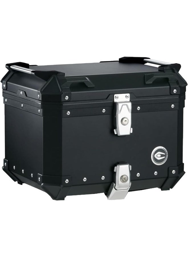 صندوق تخزين ملحقات وأغراض الدراجة النارية Q5-J2 Coo Case Top Rack، أسود، 55 لترًا - Image 1