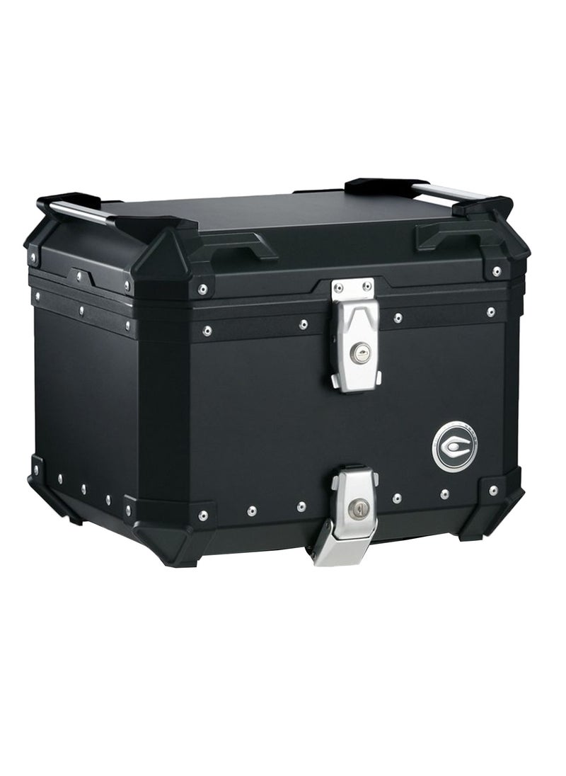 Generic Motorcycle Q5-J2 Coo Case Top Rack Accessories and Utility Storage Box, Black, 55L  - Image 1